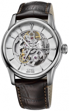 Buy this new Oris Artelier Skeleton 01 734 7670 4051-07 1 21 73FC mens watch for the discount price of £1,487.00. UK Retailer.